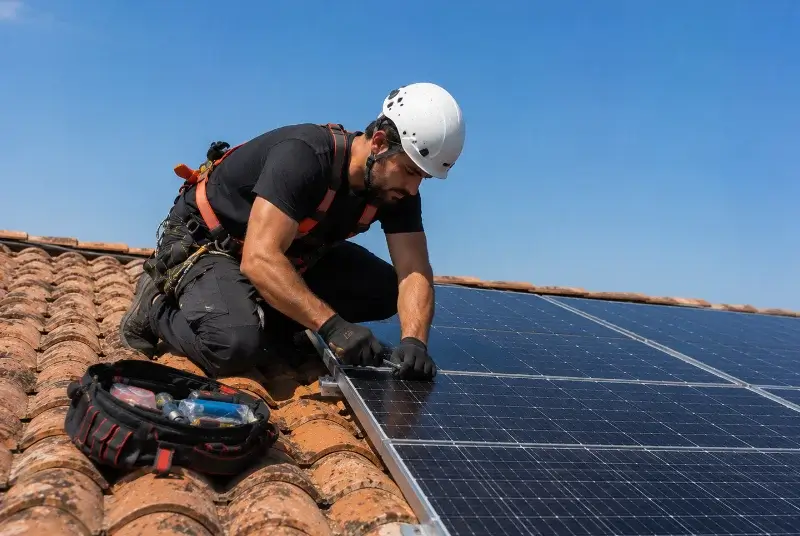 Maintenance et monitoring de panneaux solaires à Saint-Caradec-Trégomel