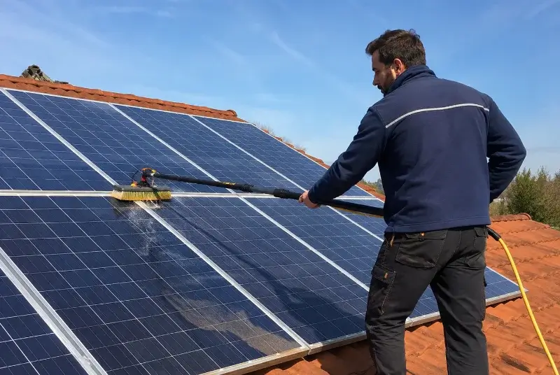 Nettoyage et entretien de panneaux solaires à Saint-Caradec-Trégomel